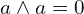 a \wedge a = 0