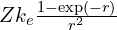 Zk_e \frac{1-\exp(-r)}{r^2}
