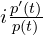 i \frac{p'(t)}{p(t)}