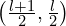\left(\frac{l+1}2,\frac l 2 \right)