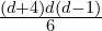 \frac{(d+4)d(d-1)}6