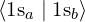 \left \langle \mathrm{1s}_a \mid \mathrm{1s}_b \right \rangle