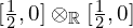 [\frac 1 2, 0] \otimes_{\mathbb R} [\frac 1 2, 0]