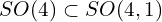 SO(4) \subset SO(4,1)