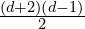 \frac{(d+2)(d-1)}2